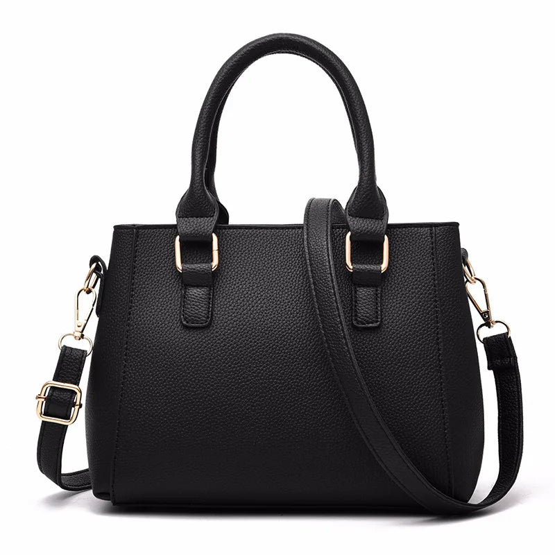 “Embroidered leather handbag for women with hairball detail, stylish and versatile.”
