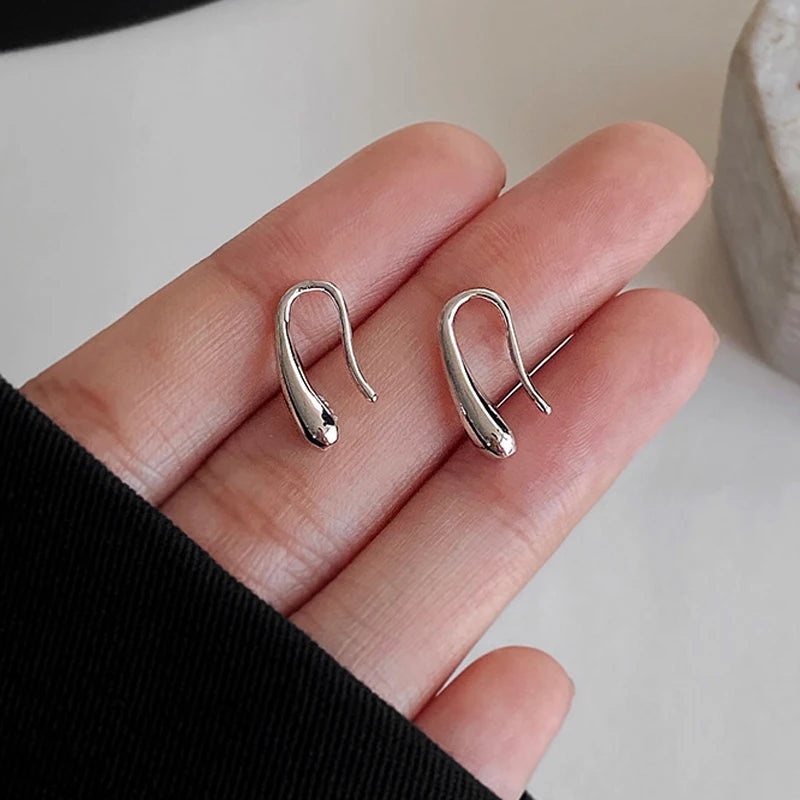 “925 Sterling Silver Water Drop Earrings - Retro Design Jewelry for Women.”