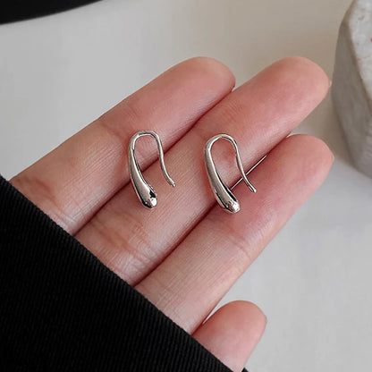 “925 Sterling Silver Water Drop Earrings - Retro Design Jewelry for Women.”