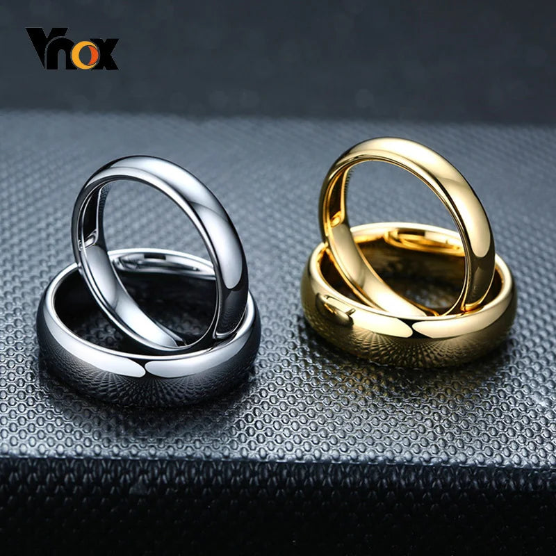 “Anti-scratch tungsten wedding rings, simple classic bands, durable couples jewelry, timeless design.”