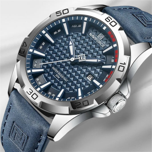 “Men’s Fashion Quartz Watch, Leather Strap, Sport Waterproof, Calendar Clock.”