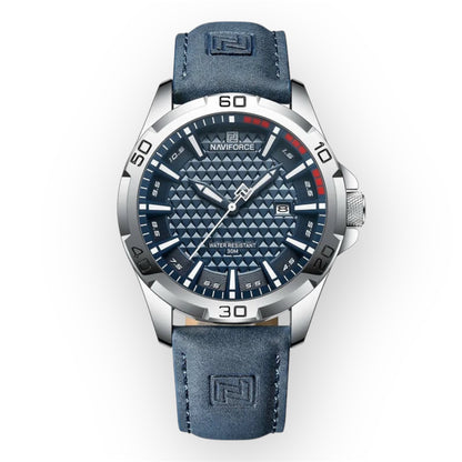 “Men’s Fashion Quartz Watch, Leather Strap, Sport Waterproof, Calendar Clock.”