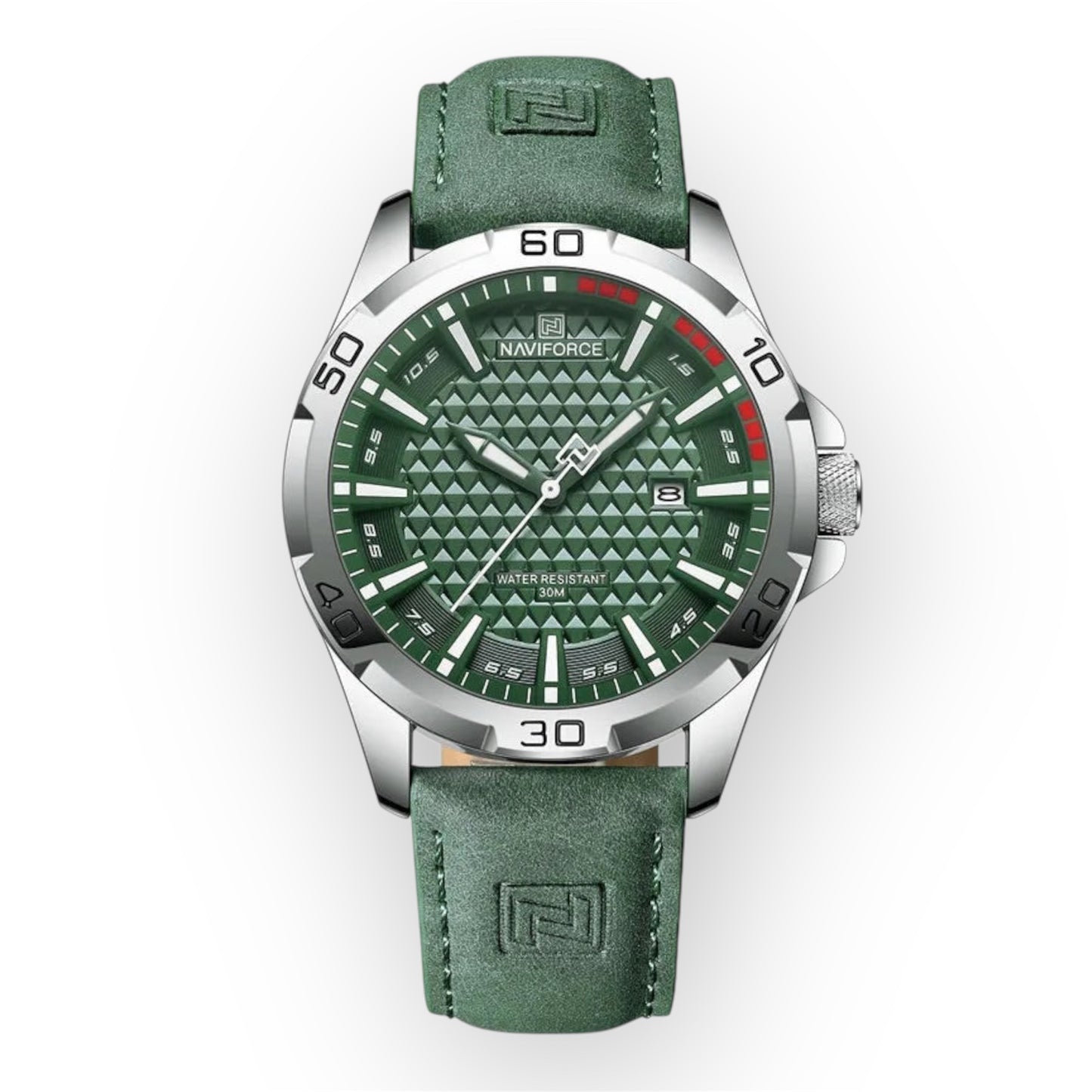 “Men’s Fashion Quartz Watch, Leather Strap, Sport Waterproof, Calendar Clock.”