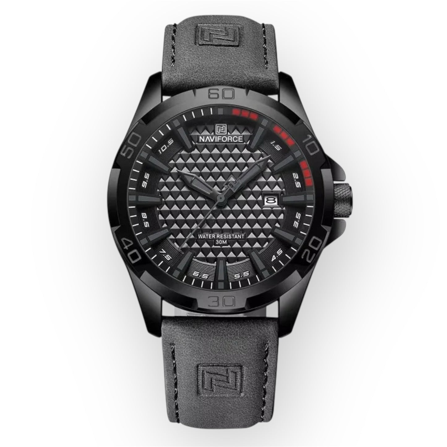 “Men’s Fashion Quartz Watch, Leather Strap, Sport Waterproof, Calendar Clock.”