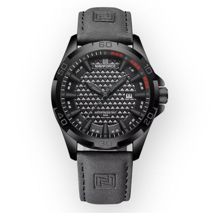 “Men’s Fashion Quartz Watch, Leather Strap, Sport Waterproof, Calendar Clock.”