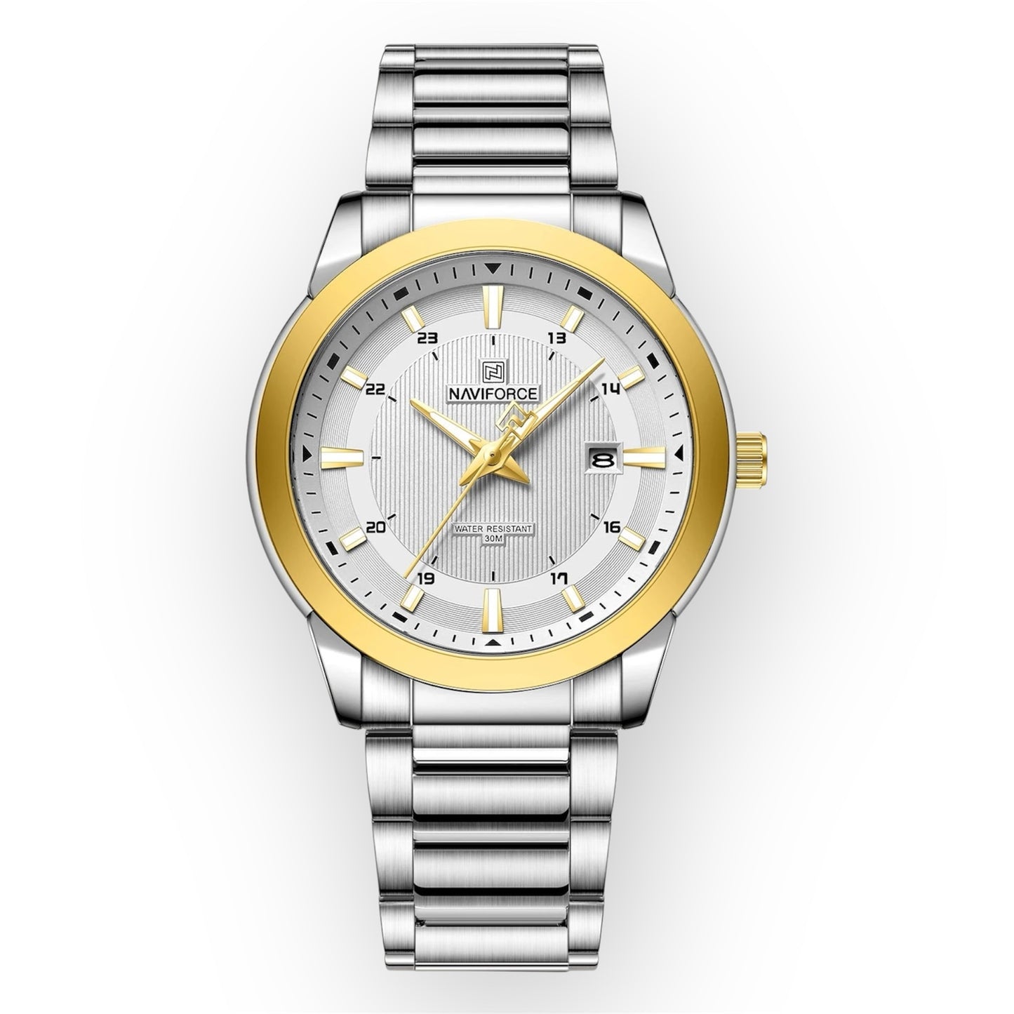 “Top Brand Mens Stainless Steel Quartz Sports Watch Waterproof Luxury Date Clock.”