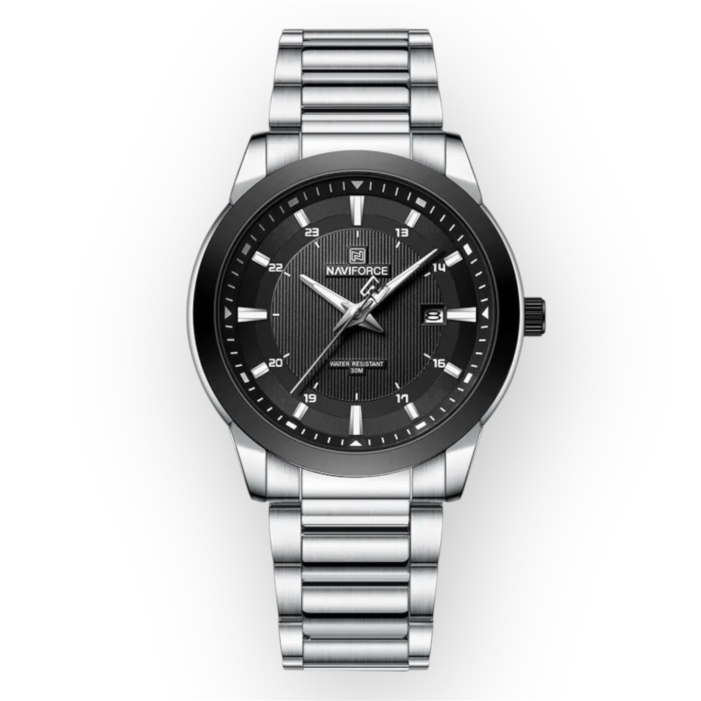 “Top Brand Mens Stainless Steel Quartz Sports Watch Waterproof Luxury Date Clock.”