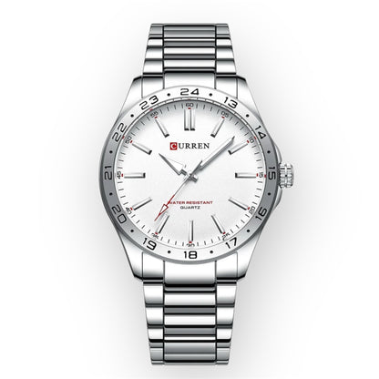 “Men’s Ultra Thin Stainless Steel Quartz Watch Simple Business Casual Fashion.”