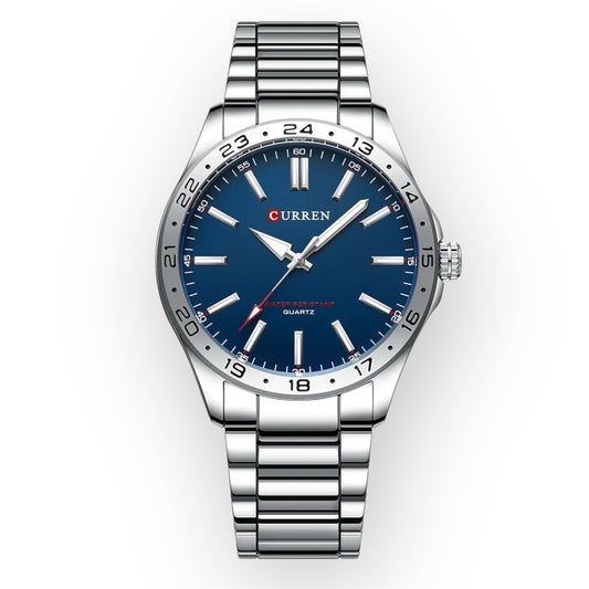 “Men’s Ultra Thin Stainless Steel Quartz Watch Simple Business Casual Fashion.”