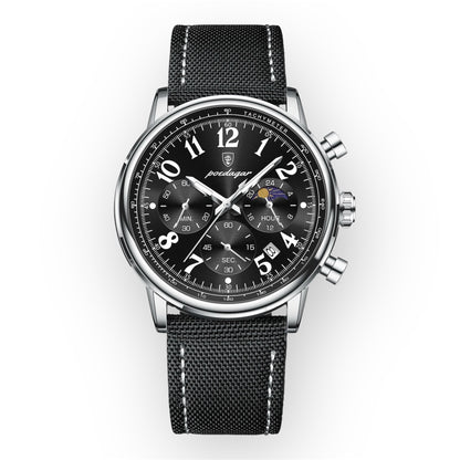 “Luxury Sports Men’s Watch, Waterproof, Luminous Chronograph, Stylish Quartz Timepiece.”