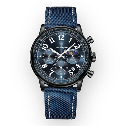“Luxury Sports Men’s Watch, Waterproof, Luminous Chronograph, Stylish Quartz Timepiece.”