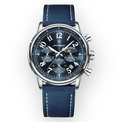 “Luxury Sports Men’s Watch, Waterproof, Luminous Chronograph, Stylish Quartz Timepiece.”