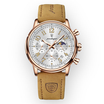 “Luxury Sports Men’s Watch, Waterproof, Luminous Chronograph, Stylish Quartz Timepiece.”