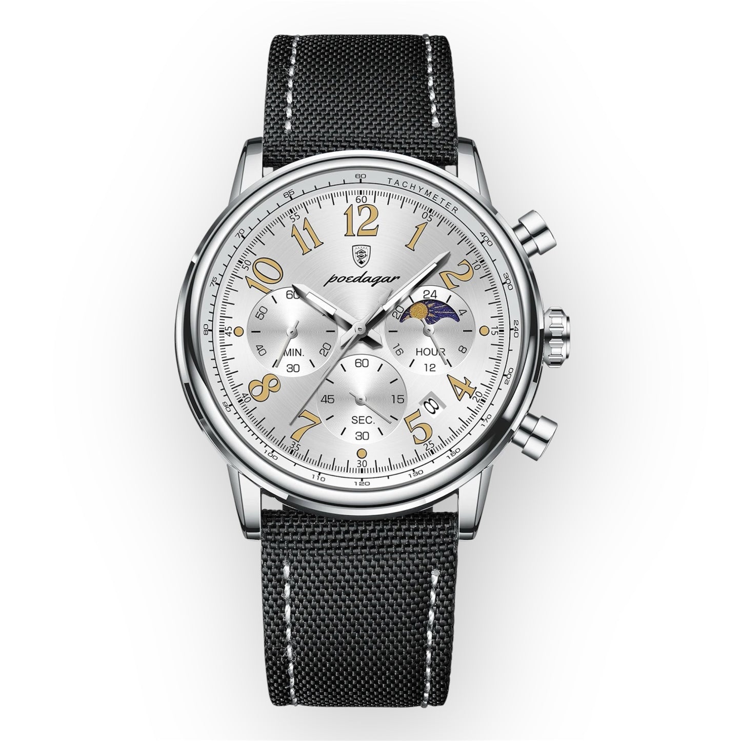 “Luxury Sports Men’s Watch, Waterproof, Luminous Chronograph, Stylish Quartz Timepiece.”