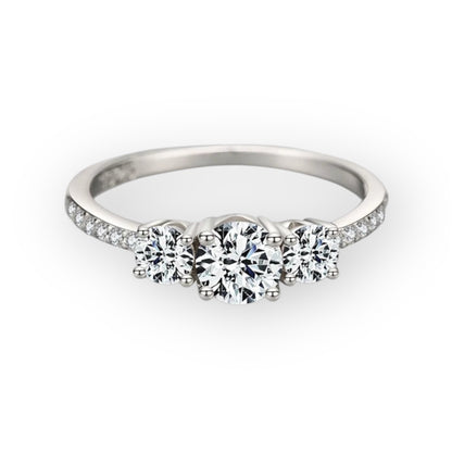 “925 sterling silver ring with emerald-cut zircon, dazzling wedding fine jewelry.”