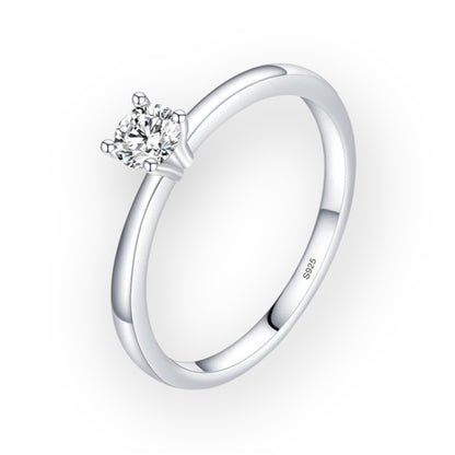 “925 Sterling Silver 10 Hearts Clear CZ Simulated Diamond Simple Wedding Band Ring.”