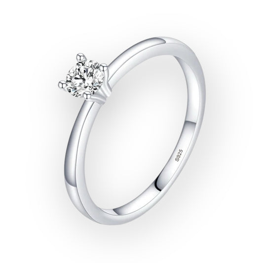 “925 Sterling Silver 10 Hearts Clear CZ Simulated Diamond Simple Wedding Band Ring.”