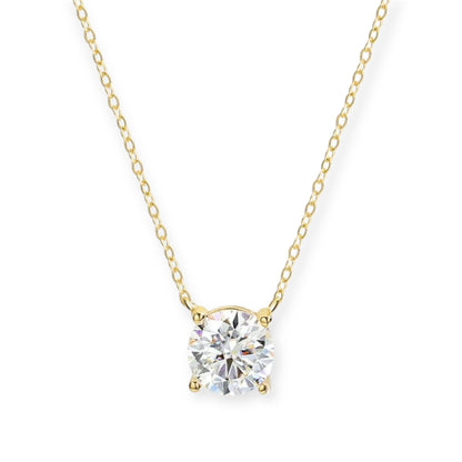 “Rose gold moissanite necklace, sparkling D color, 925 sterling silver pendant.”