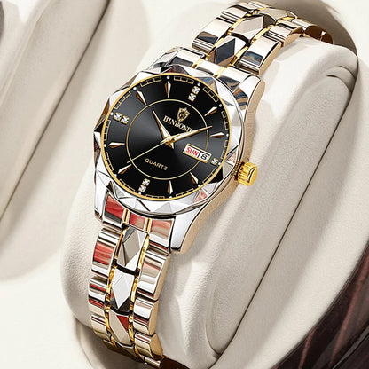 “Luxury Women’s Quartz Watch: Fashionable, Waterproof, Luminous, Perfect Gift Accessory.”