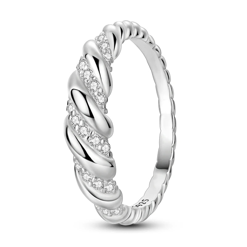 “925 Silver Zircon Star Ring - Geometric Design for Engagements & Valentine’s Gifts.”