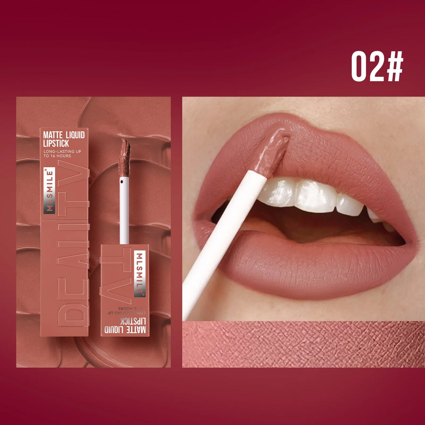 “6-Color Non-Stick Velvet Satin Lip Gloss, Waterproof, Long-Lasting Matte Liquid Lipstick”