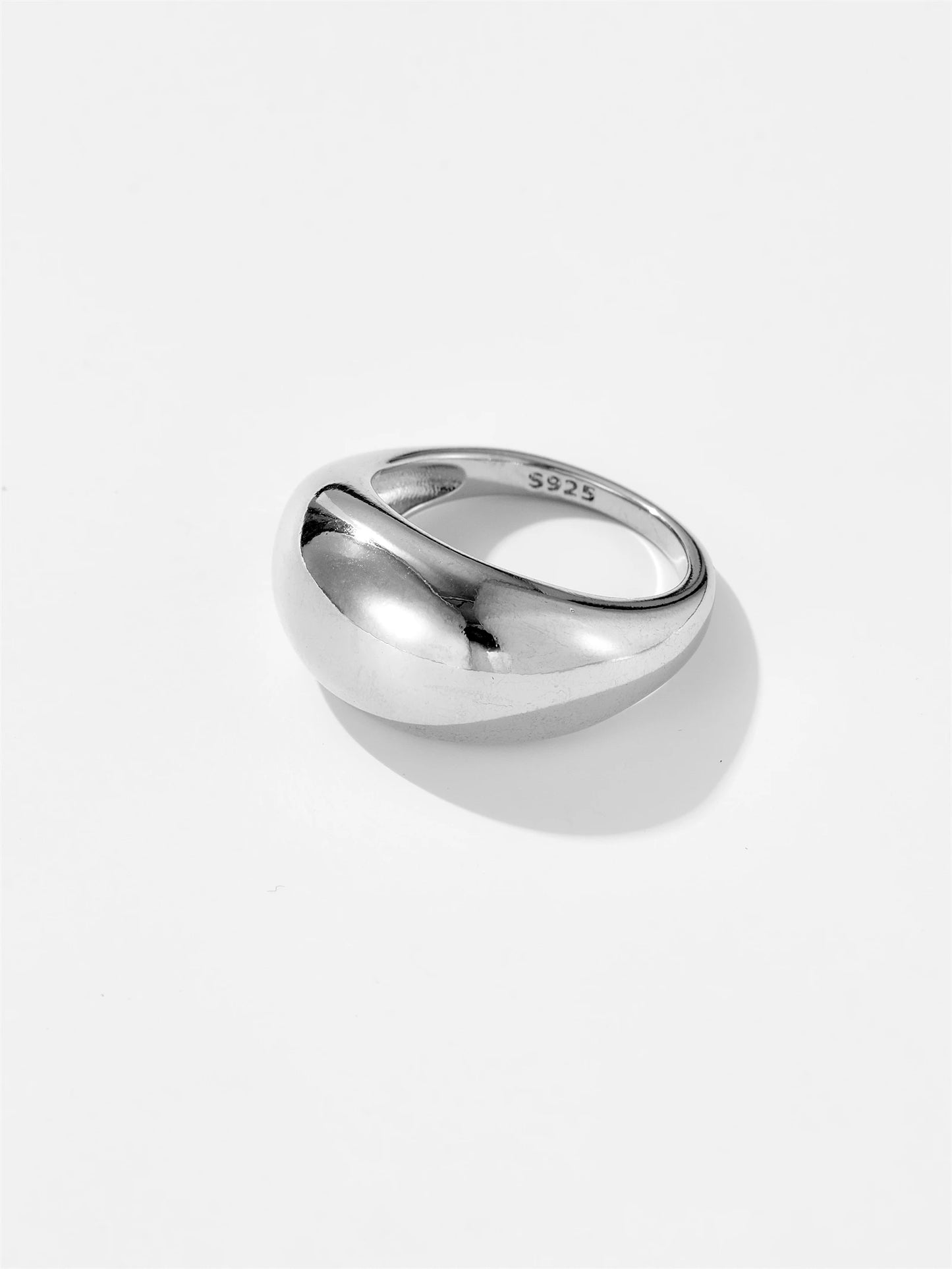 “925 Sterling Silver Thin Dome Ring, Pave Zircon, Elegant Women’s Party Jewelry.”