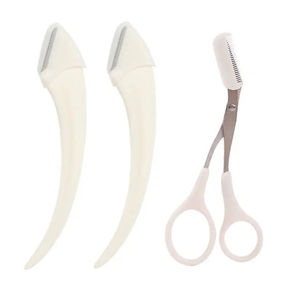 “Professional Eyebrow Razor with Comb, Trimming Knife, Face Scraper Accessories for Women.”