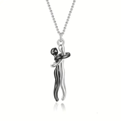 “Chic Black Heart Pendant Necklace for Couples – Elegant Love Symbol, Perfect for Party & Daily Wear.”
