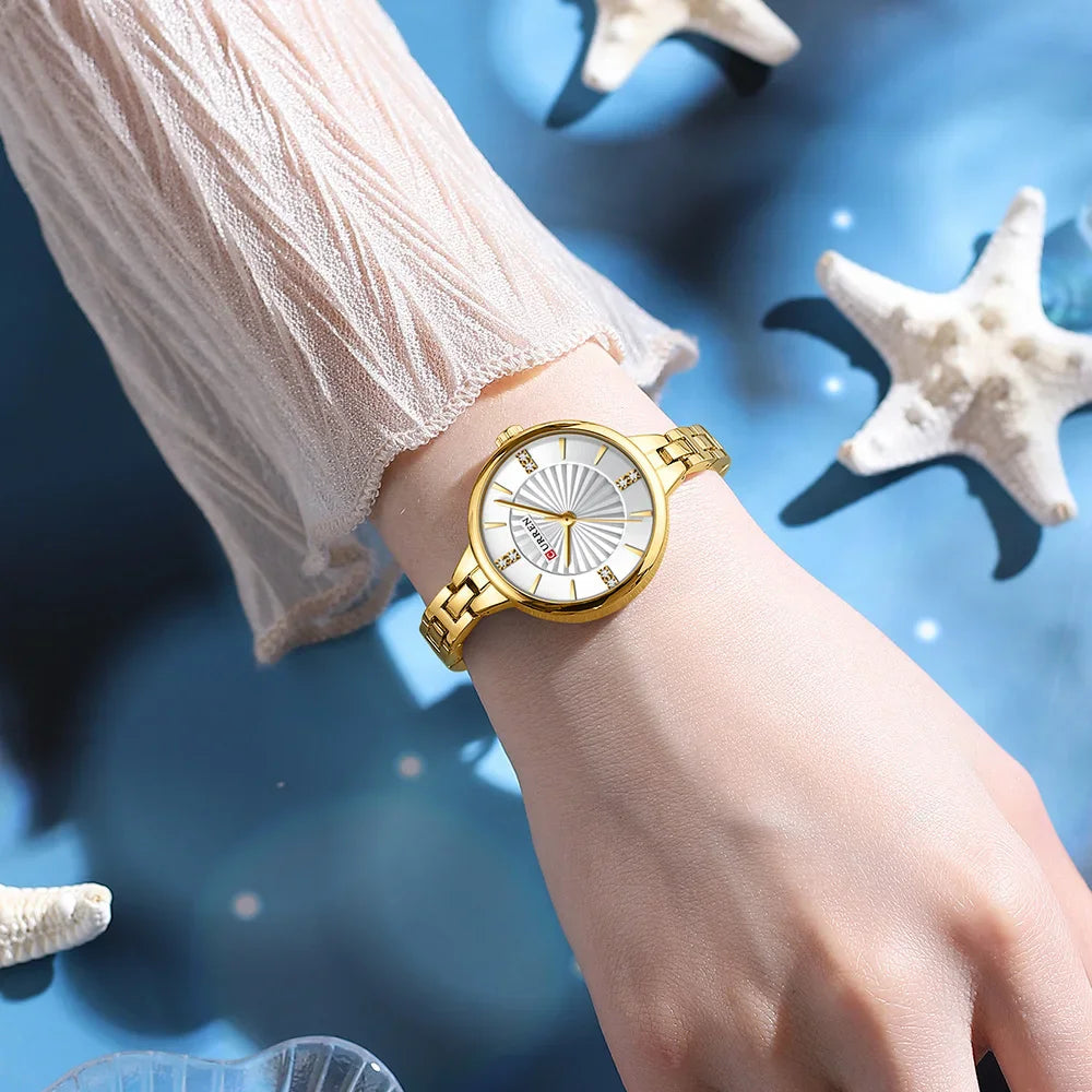 “Elegant Women’s Casual Quartz Watch Waterproof Stainless Steel Fashion Business Wristwatch.”