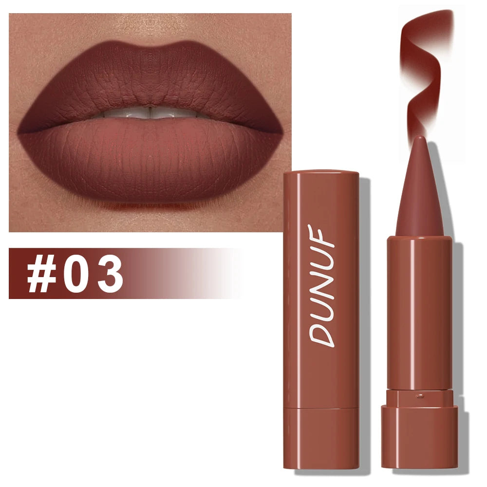 “Matte gradient lip liner for smooth application, defining elegant, long-lasting lips.”