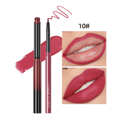 “QIBEST 2pcs Lipstick & Lipliner Pen Set – Matte Velvet Lip Liner, Long-Lasting Sexy Red Lipstick”