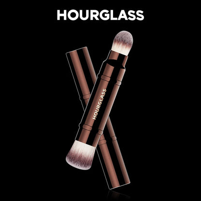 “Retractable Double-Ended Complexion Brush with Soft Fiber Hair, Fashion Face Brush.”
