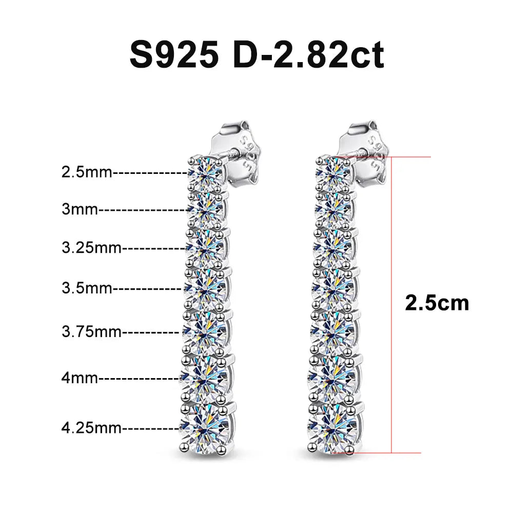 “Moissanite Pendant Earrings, Sterling Silver, White Gold Plated, GRA Certified Jewelry.”