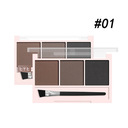 “3-Color Brow Powder Set with Brush, long-lasting, natural, versatile contour, color-resistant makeup.”