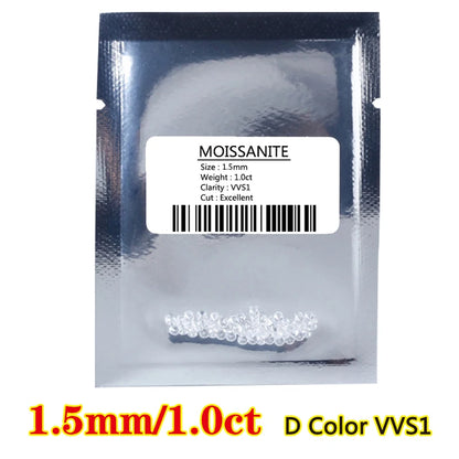“Certified lab-grown moissanite gemstones, pass diamond tester, ideal for fine jewelry.”