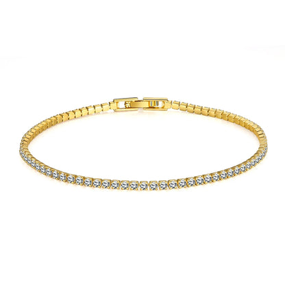 “3-5mm Real Moissanite Bracelet, Sparkling S925 Sterling Silver, Luxury Wedding Jewelry.”