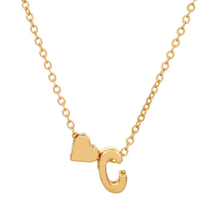 “Initial 26 Letter Heart Necklace for Women and Girls, Perfect Friendship Gift.”