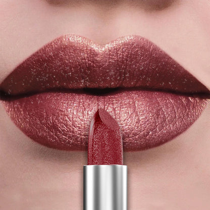 “21-Color Metallic Lipstick – Bold, Glittery, Long-Lasting Pearlescent Matte Lip Tint”