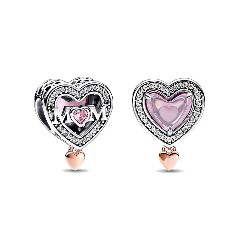 “925 Silver Family Charm Pendant - Sparkling Boy/Girl Bead for Pandora Bracelet.”
