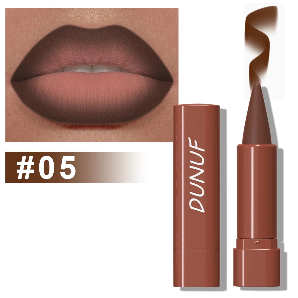 “Matte gradient lip liner for smooth application, defining elegant, long-lasting lips.”