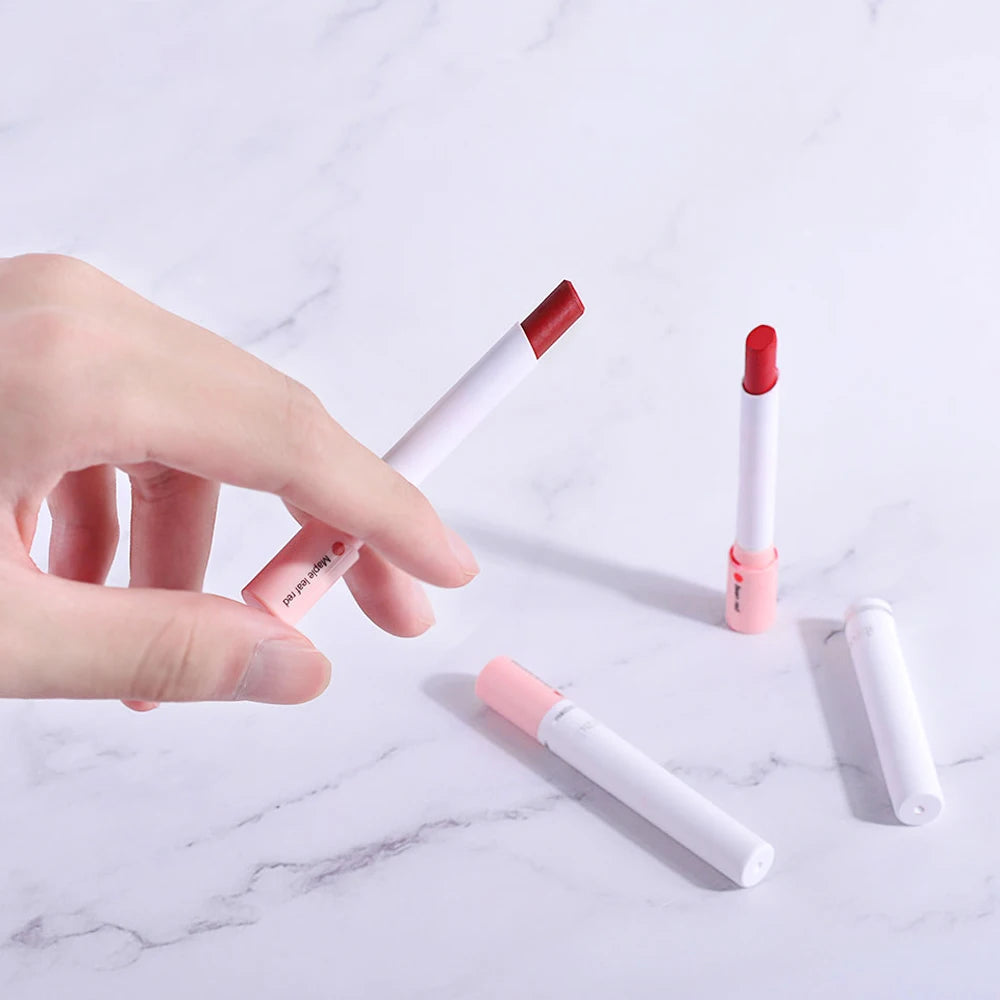 “4 pcs/set Long Lasting Matte Lipstick Set Waterproof Nude Lip Gloss Cosmetics”