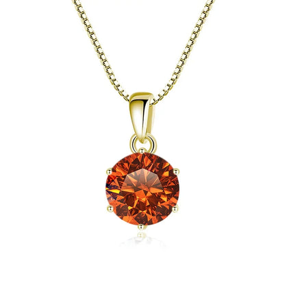 “1CT Real Moissanite Pendant Necklace, Royal Blue, Sterling Silver Wedding Jewelry.”