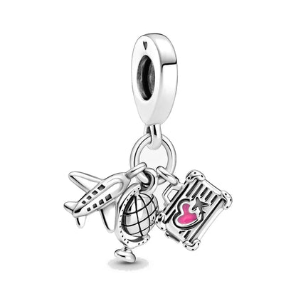 “925 Silver Family Charm Pendant - Sparkling Boy/Girl Bead for Pandora Bracelet.”