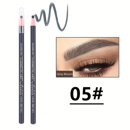 “Pull-line eyebrow pencil: no sharpening, natural color, sweat-proof, smudge-proof.”