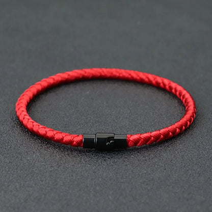 “Grade A Keel Rope Bracelet - Lucky Red Thread Magnetic Bracelet for Couples, Wealth & Prosperity.”