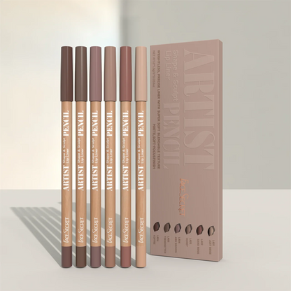 “Weightless lip liner set with precise, soft, blendable, matte texture for sculpting.”