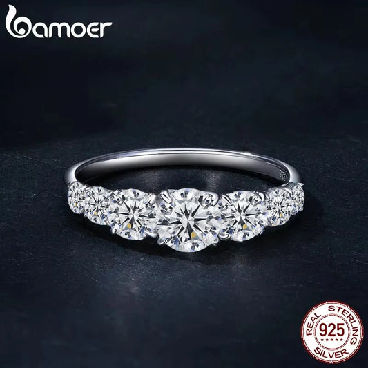 “D color VVS1 moissanite ring, 925 sterling silver, delicate wedding jewelry.”