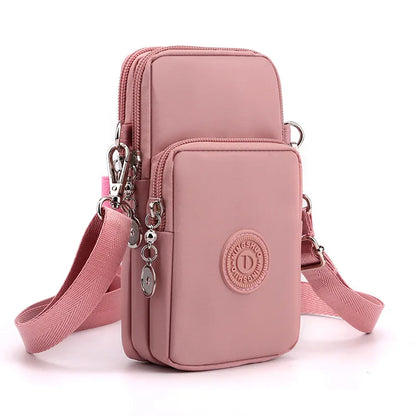 “New women’s nylon phone bag, coin purse, small crossbody, travel wallet.”