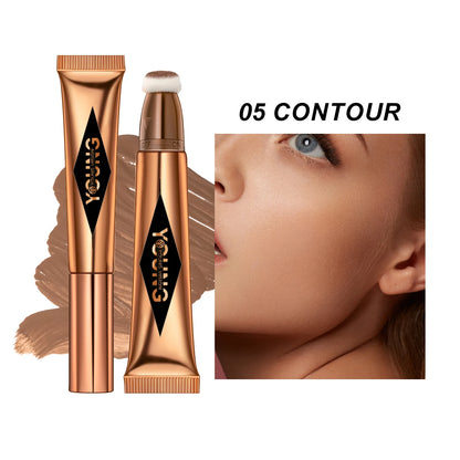 “YOUNG VISION Air Cushion Powder Blusher – High Gloss Stick, Liquid Rouge, 6 Color Options”