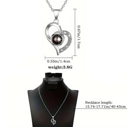 “Heart-Shaped Red Rose Necklace with Gift Box - Perfect for Valentine’s, Anniversary, and Mother’s Day.”